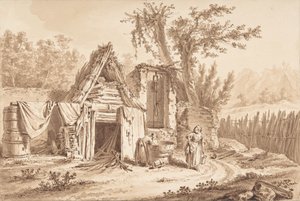Washerwomen in Front of a Cottage