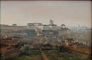 View from Villa Malta to the Quirinal by Johann Georg von Dillis