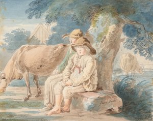 Boys under a Tree by Johann Georg von Dillis
