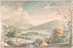 View of the Monastery in Tegernsee Seen from the North-East by Johann Georg von Dillis