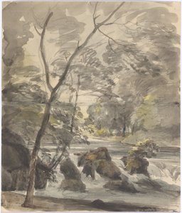 Waterfall in the English Garden by Johann Georg von Dillis