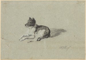 Two Dog Studies by Johann Georg von Dillis