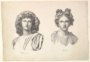 Melpomene and Thalia by Johann Gottfried Schadow