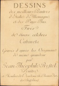 Drawings by the Best Painters of Italy, Germany and the Netherlands, Taken from Various Famous Cabinets