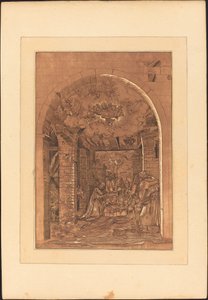 The Adoration of the Shepherds by Johann Gottlieb Prestel after a 16th Century German Artist