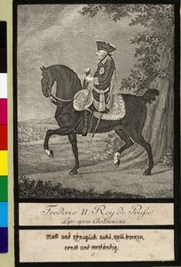 Frederick II of Prussia on Horseback by Johann Heinrich Lips