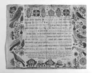 Birth and Baptismal Certificate, 1786