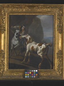 Indian Taming A Horse by Johann Heinrich Roos