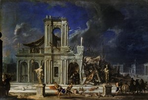 Samson smiting the Philistines