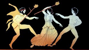 A Satyr, a Maenad and Male Follower of Dionysus Dance in a Frenzy c.1796 by Johann Heinrich Wilhelm Tischbein