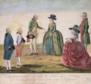 Meeting between Joseph II of Germany and Empress Catherine the Great at Koidak, 18th May, 1787