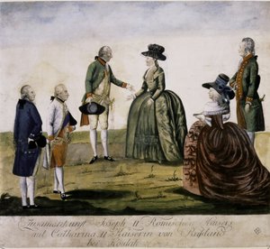 Meeting of Catherine II and Joseph II on the Dnieper by Johann Hieronymus Loeschenkohl