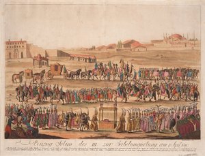 The Entry of the Sultan Selim III to the Girding the Sabre on 13 April 1789, 1789 by Johann Hieronymus Loeschenkohl