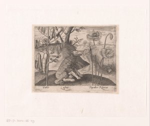 Series of Prints with Flowers and Animals in a Landscape