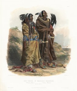 Sih-Chidä and Mahchsi-Karehde by Johann Hürlimann, after Karl Bodmer