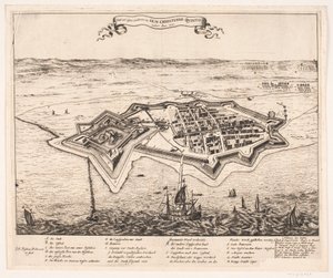 City and Castle Landscron Captured by I.K.M Christiano Quinto in 1676 by Johann Husman