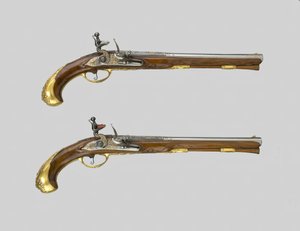 Pair of Flintlock Pistols, Germany by Johann Jacob Behr