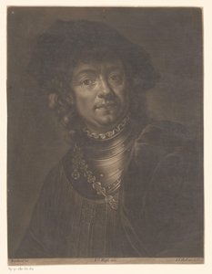 Portrait of Rembrandt van Rijn by Johann Jacob Haid (possibly)