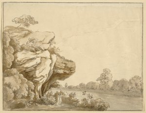 Man and Lady in Landscape by Johann Jakob Dorner der Jüngere