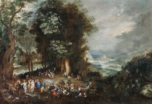 Camp of Sutlers at the Edge of the Forest