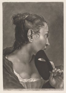 Portrait of a Woman with Mask by Johann Lorenz Haid