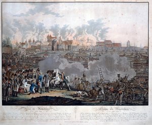 The Battle of Ratisbon on 23 April 1809 by Johann Lorenz Rugendas