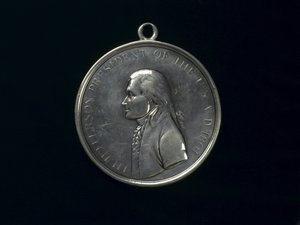 Thomas Jefferson Indian Peace Medal, c.1801 (silver)