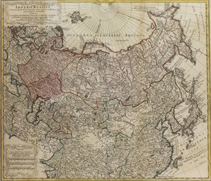 Map of Russia by Johann Matthias Hase