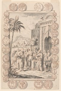 Study for Abimelech Reproveth Sarah, Plate 81, Physica Sacra by Johann Melchior Füssli