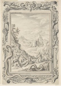Study for Serpents Sent to Destroy the Sinners, Plate 360, Physica Sacra by Johann Melchior Füssli