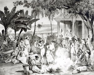 Landu Dance, engraved by Victor Adam and Monthellier