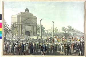 Ceremonial entry of Emperor Franz I in Vienna by Johann Nepomuk Hoechle