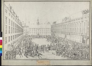 Court sleigh ride during the Viennese convention by Johann Nepomuk Hoechle