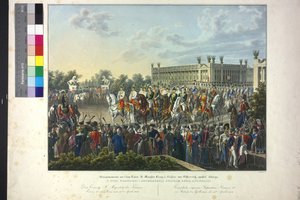 The moving Sir majesty of the emperor Franz I in Paris on the 15th April 1814 by Johann Nepomuk Hoechle