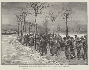 Famine-Stricken Villagers who have left their Homes on the Way to St Petersburg by Johann Nepomuk Schonberg