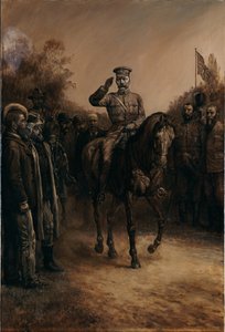 General Lord Kitchener Saluting as He Rides Past Boer Leaders, 1902