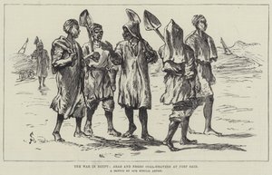 The War in Egypt, Arab and back Coal-Heavers at Port Said by Johann Nepomuk Schonberg