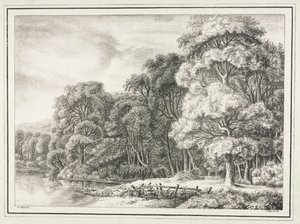 Woodland Scenery with Lake, 1811-1816 by Johann Nepomuk Strixner