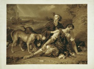 Arindal and Daura by Johann Peter Krafft