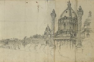 View over the Southern Suburbs of Vienna and Karlskirche by Johann Peter Krafft