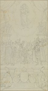 Baptism of Stephen of Hungary by Johann Peter Krafft