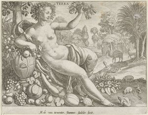 Earth (Terra) by Johann Sadeler (I)
