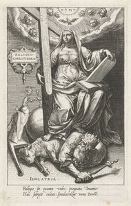 Christian Religion Overcomes Idolatry (The Virtues Overcome the Vices) by Johann Sadeler (I)