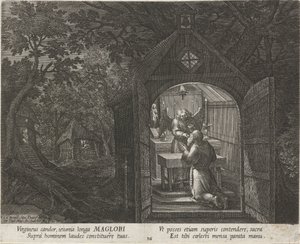 Saint Maglor as a Hermit by Johann Sadeler (I)