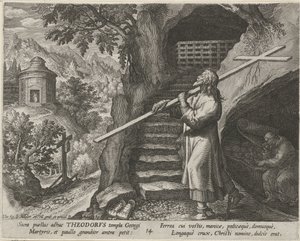 Saint Theodorus Tiro as a Hermit by Johann Sadeler (I)