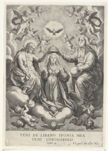 Coronation of Mary with Choirs of Angels by Johann Sadeler (I)