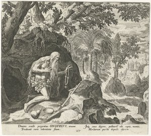 Onuphrius the Great as a Hermit (Male Hermits) (Solitudo Sive Vitae Patrum Eremicolarum)