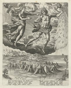 East Wind (series title: The Four Winds) by Johann Sadeler (I)