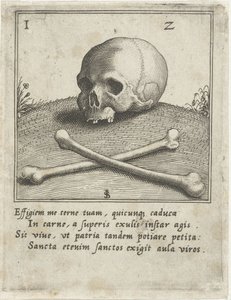 Vanitas with a Skull and Two Bones by Johann Sadeler (I)