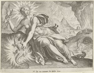 Fire (series title: The Four Elements) by Johann Sadeler (I)
